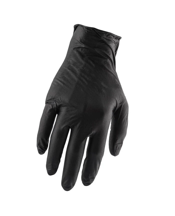 XL, Nitrile Gloves, 6 mil, Black, Disposable, Latex and Powder Free, Box of 100