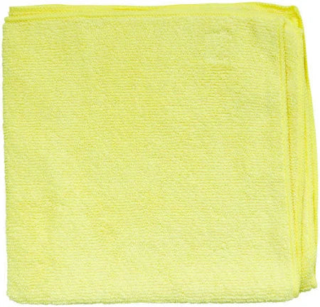 Microfiber Towel, Yellow, 16"x16"